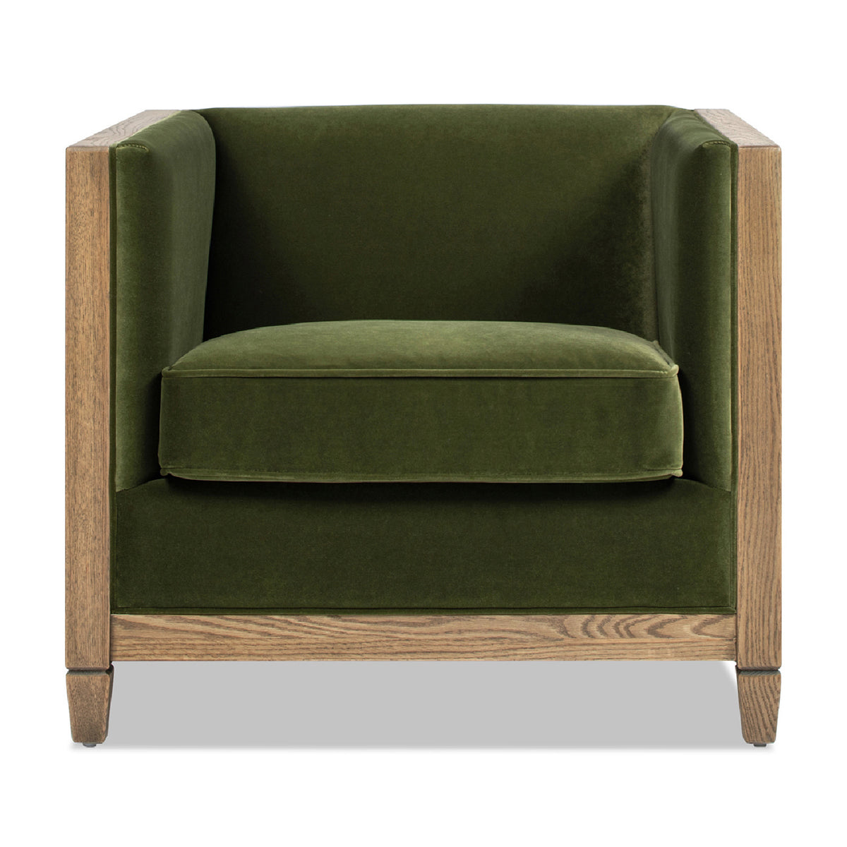Modern European furniture - Olive Green Rattan Tuxedo Armchair - www.oroa.com