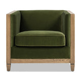 Modern European furniture - Olive Green Rattan Tuxedo Armchair - www.oroa.com