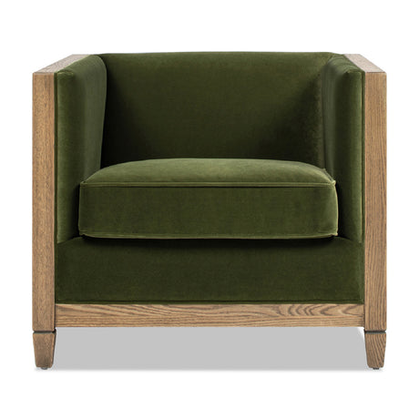 Modern European furniture - Olive Green Rattan Tuxedo Armchair - www.oroa.com