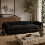 Ebony Black Boucle Sofa | OROA