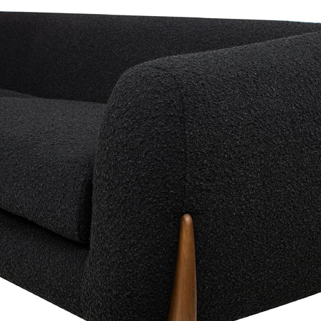 Ebony Black Boucle Sofa | OROA