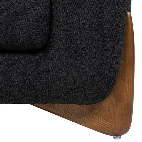 Ebony Black Boucle Sofa | OROA