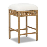 Modern European furniture - Lucia Ivory White Boucle Counter Stool - www.oroa.com