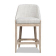 Modern European furniture - Coastal Curved Back Upholstered Counter Stool - www.oroa.com