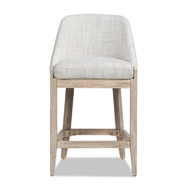 Modern European furniture - Coastal Curved Back Upholstered Counter Stool - www.oroa.com