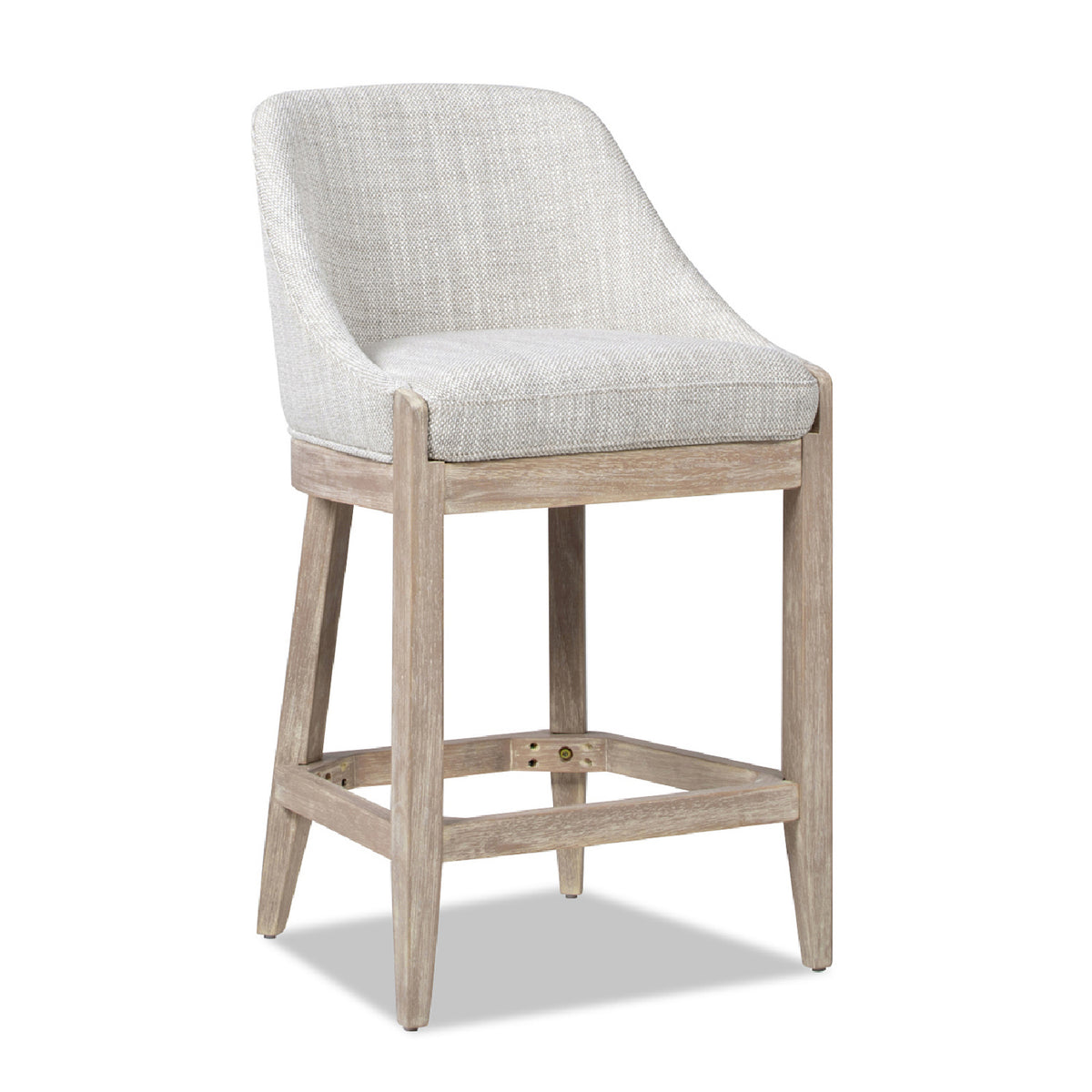 Modern European furniture - Coastal Curved Back Upholstered Counter Stool - www.oroa.com