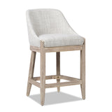 Modern European furniture - Coastal Curved Back Upholstered Counter Stool - www.oroa.com