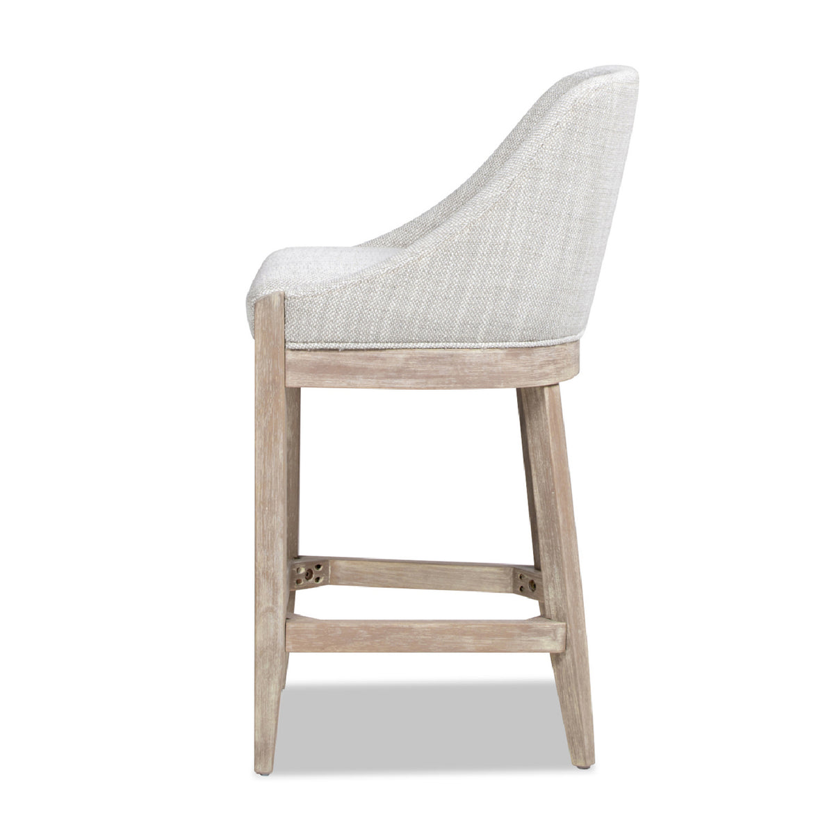 Modern European furniture - Coastal Curved Back Upholstered Counter Stool - www.oroa.com