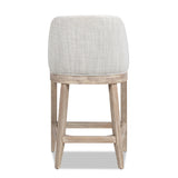 Modern European furniture - Coastal Curved Back Upholstered Counter Stool - www.oroa.com