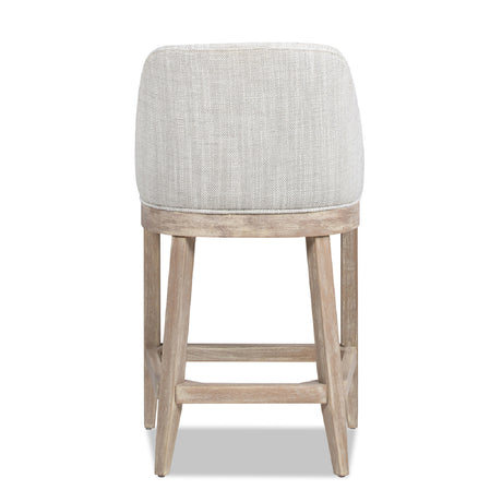 Modern European furniture - Coastal Curved Back Upholstered Counter Stool - www.oroa.com