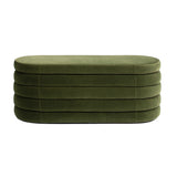 Upholstered Oval Storage Bench | OROA