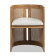 Modern European furniture - Curved Rattan Upholstered Dining Chair  - www.oroa.com