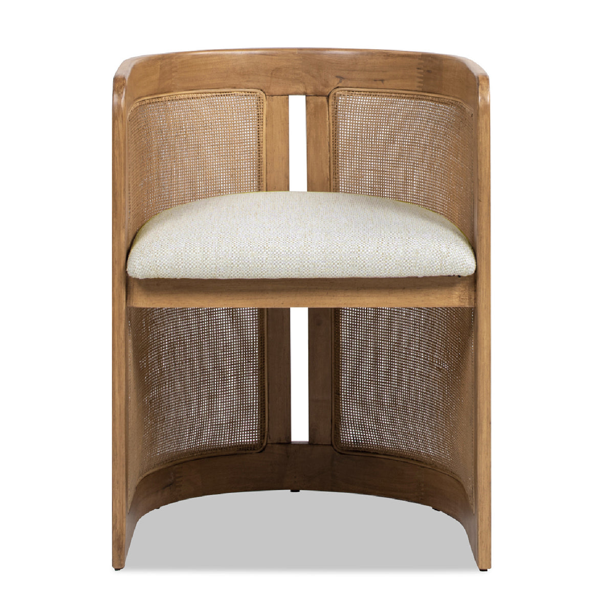 Modern European furniture - Curved Rattan Upholstered Dining Chair  - www.oroa.com