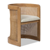 Modern European furniture - Curved Rattan Upholstered Dining Chair  - www.oroa.com