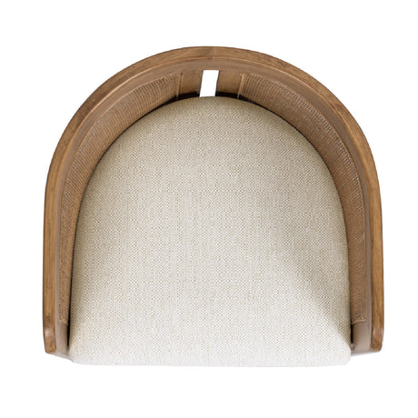 Modern European furniture - Curved Rattan Upholstered Dining Chair  - www.oroa.com