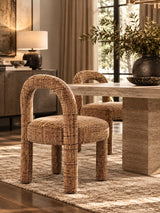 Penny Round Arched Upholstered Dining Chairs (2) | OROA