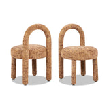 Penny Round Arched Upholstered Dining Chairs (2) | OROA