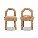 Penny Round Arched Upholstered Dining Chairs (2) | OROA