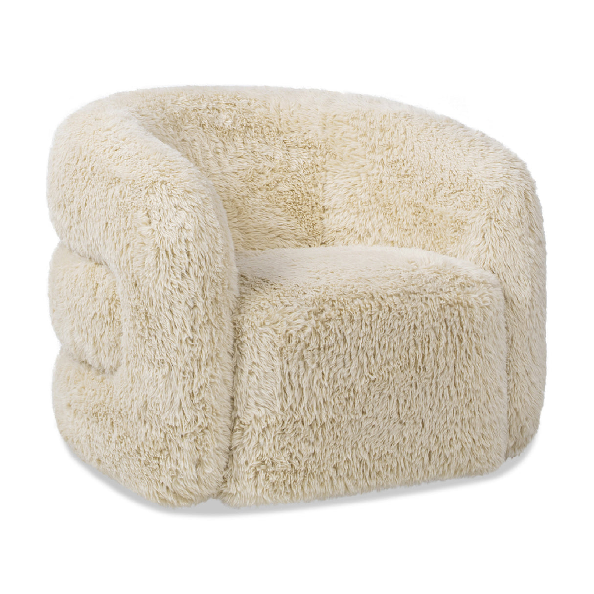 Swivel Upholstered Barrel Accent Chair | OROA