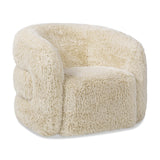 Swivel Upholstered Barrel Accent Chair | OROA
