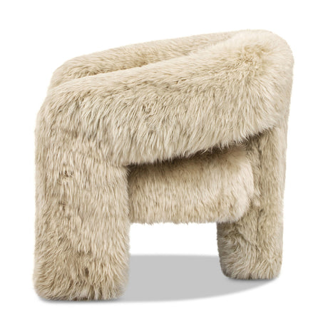 Modern European furniture - New Zealand Sheepskin Barrel Accent Chair - www.oroa.com 