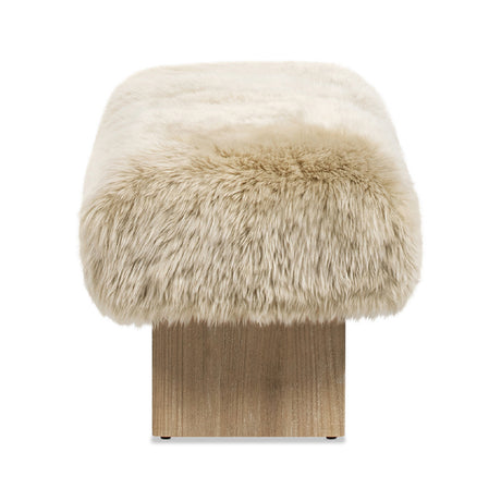 Natural New Zealand Sheepskin Bench | OROA