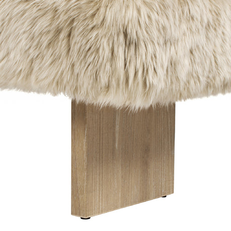 Natural New Zealand Sheepskin Bench | OROA