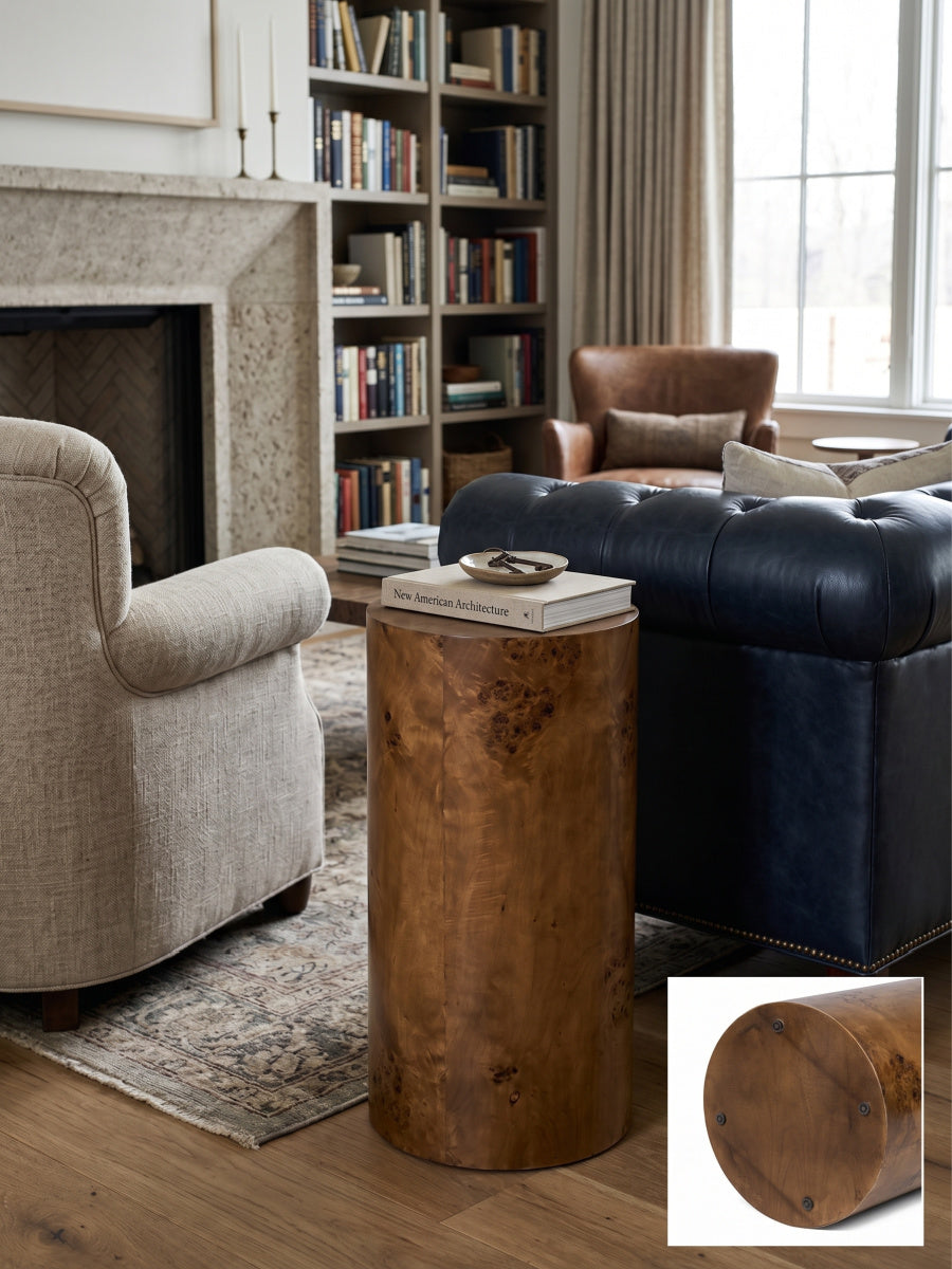 Medium Brown Walnut Side Table | OROA