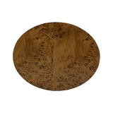 Brown Walnut Oval Pillar Side Table | OROA