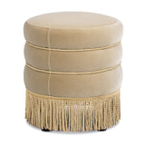 Edward Velvet Upholstered Ottoman | OROA