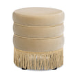 Edward Velvet Upholstered Ottoman - OROA - view 1