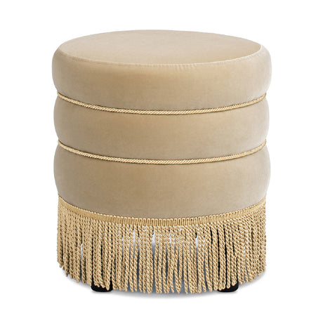 Edward Velvet Upholstered Ottoman | OROA