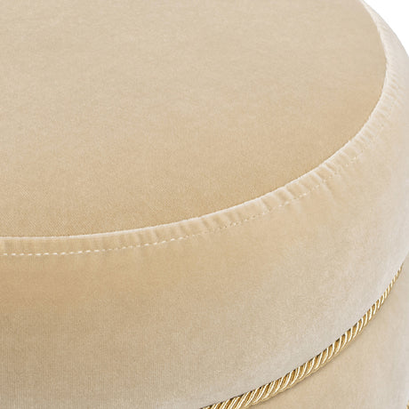 Edward Velvet Upholstered Ottoman | OROA