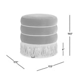 Edward Velvet Upholstered Ottoman | OROA