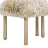 Modern European furniture - Natural Sheepskin Dining Chair - www.oroa.com