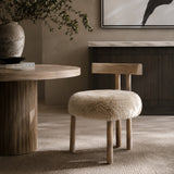 Modern European furniture - Natural Sheepskin Dining Chair - www.oroa.com