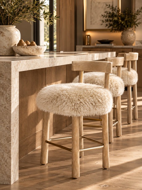 Modern European furniture - Natural Blonde Bar Stool - www.oroa.com
