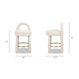 Round Arched Upholstered Counter Stools (2) | OROA