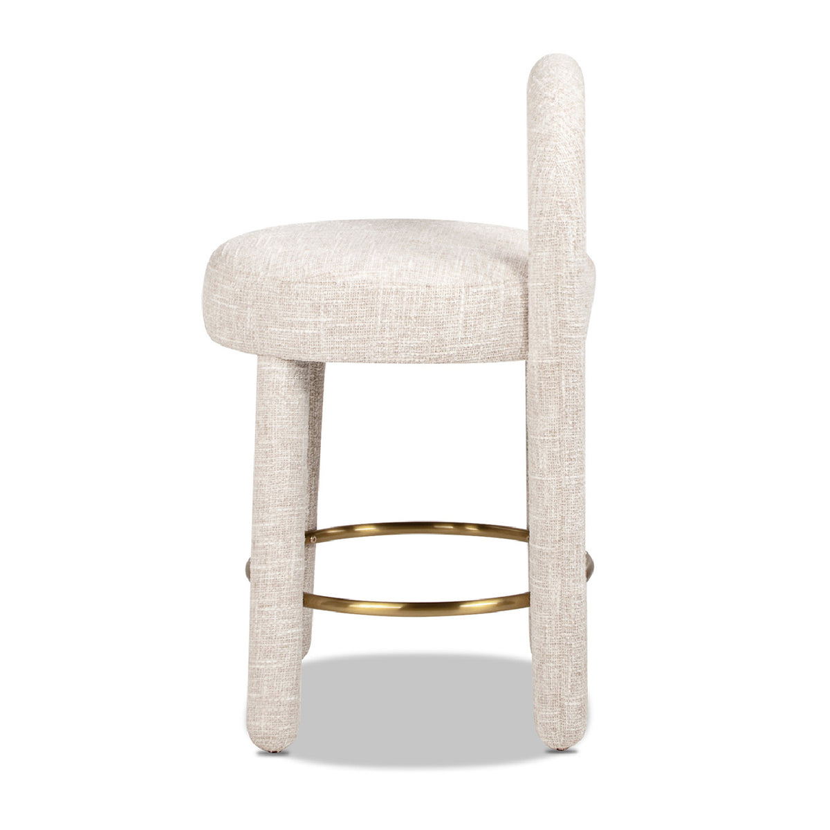 Round Arched Upholstered Counter Stools (2) | OROA
