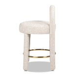 Round Arched Upholstered Counter Stools (2) | OROA
