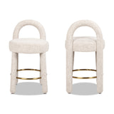Round Arched Upholstered Counter Stools (2) | OROA