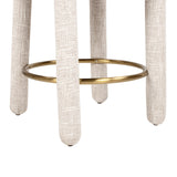Round Arched Upholstered Counter Stools (2) | OROA