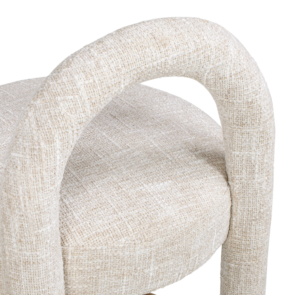 Round Arched Upholstered Counter Stools (2) | OROA