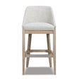 Modern European furniture - Coastal Curved Back Upholstered Barstool - www.oroa.com