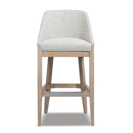 Modern European furniture - Coastal Curved Back Upholstered Barstool - www.oroa.com