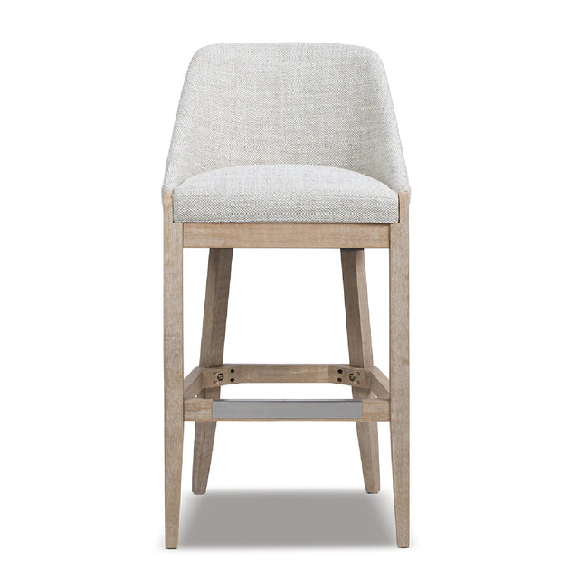 Modern European furniture - Coastal Curved Back Upholstered Barstool - www.oroa.com
