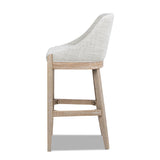 Modern European furniture - Coastal Curved Back Upholstered Barstool - www.oroa.com
