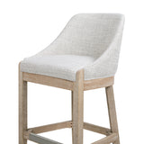 Modern European furniture - Coastal Curved Back Upholstered Barstool - www.oroa.com