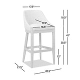 Modern European furniture - Coastal Curved Back Upholstered Barstool - www.oroa.com
