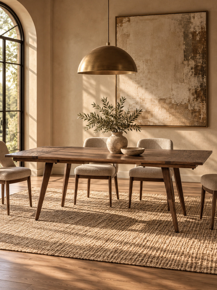 Modern European furniture - Capri Oak Wood Extendable Dining Table - www.oroa.com